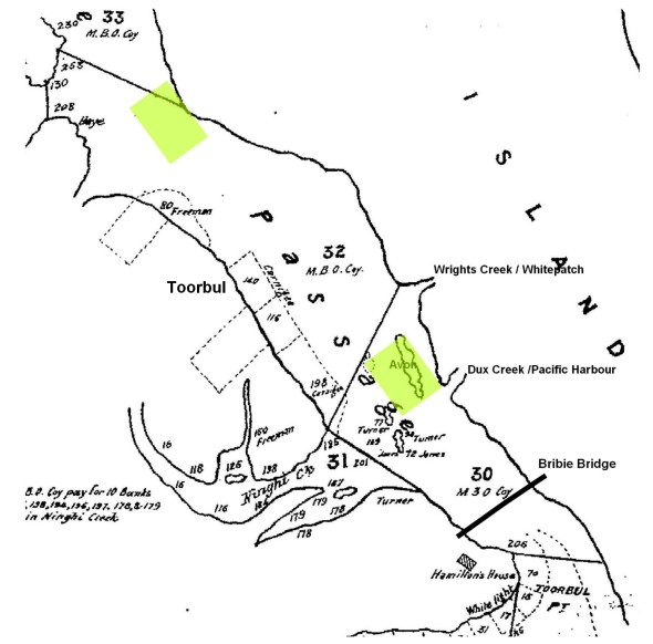 Pumicestone dredge and bank sections areas of interest